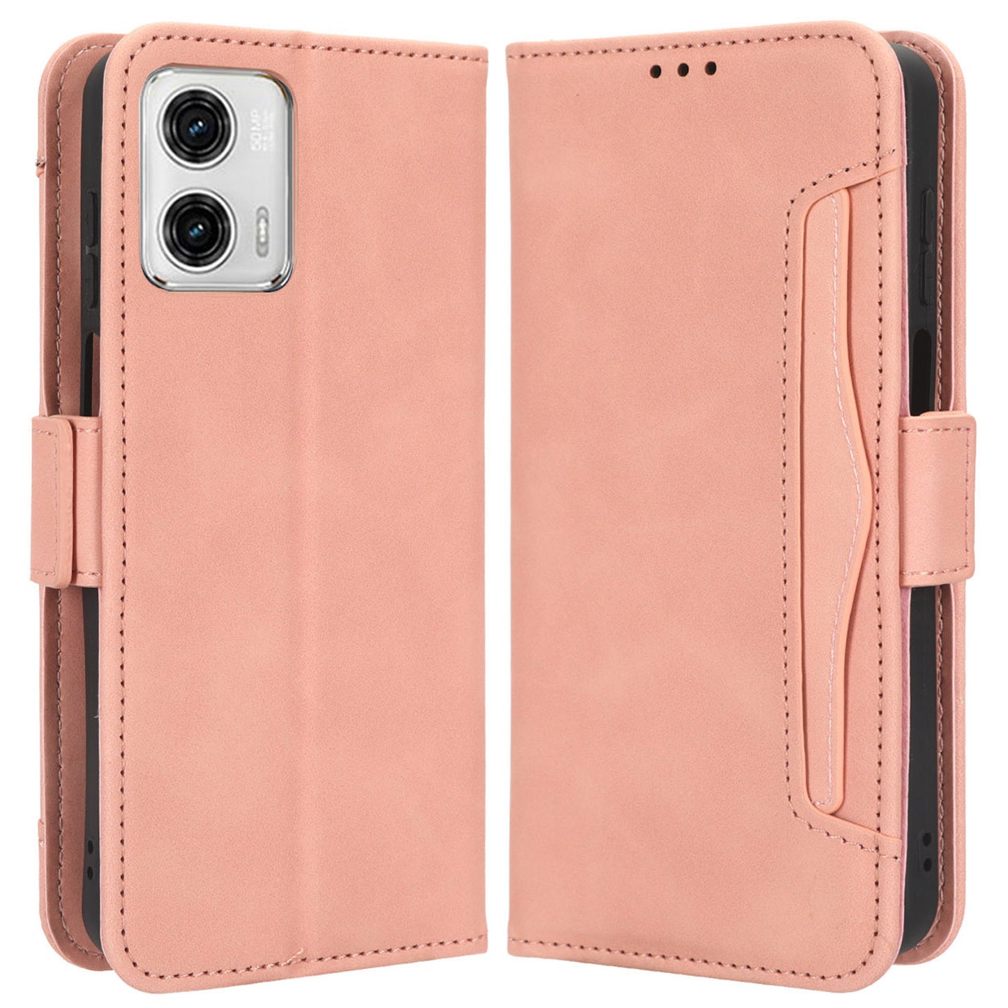 For Motorola Moto G73 5G Multiple Card Slots PU Leather Stand Cover Anti-drop Phone Wallet Case