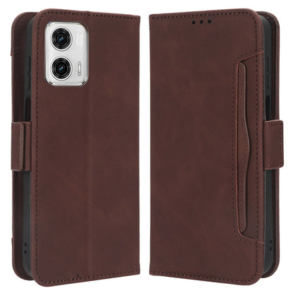 For Motorola Moto G73 5G Multiple Card Slots PU Leather Stand Cover Anti-drop Phone Wallet Case