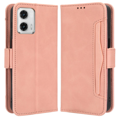 For Motorola Moto G53 5G PU Leather Wallet Stand Cover Multiple Card Slots Shockproof Phone Case