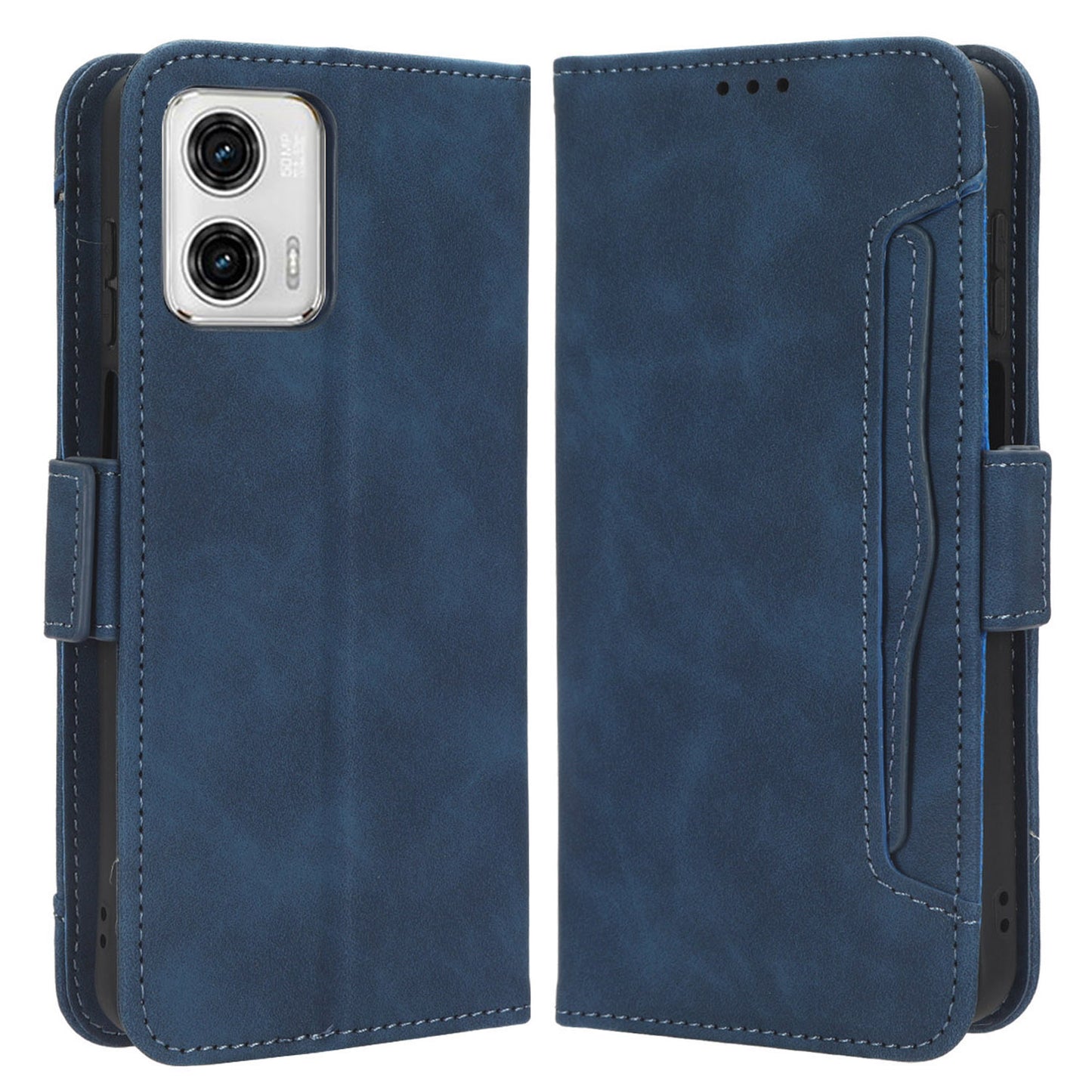 For Motorola Moto G53 5G PU Leather Wallet Stand Cover Multiple Card Slots Shockproof Phone Case