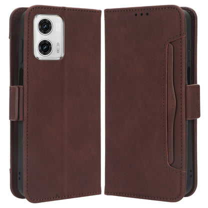 For Motorola Moto G53 5G PU Leather Wallet Stand Cover Multiple Card Slots Shockproof Phone Case