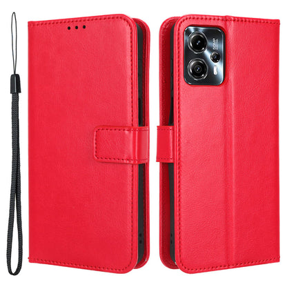 For Motorola Moto G13 4G / G23 4G PU Leather Stand Cover Crazy Horse Texture Phone Case with Wallet