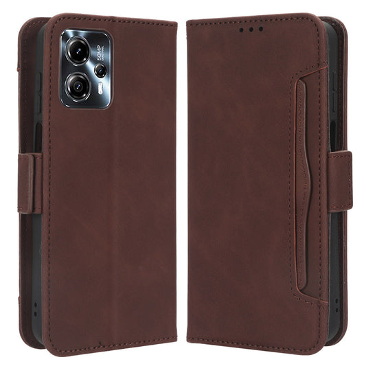 For Motorola Moto G13 4G / G23 4G PU Leather Phone Protective Cover Multiple Card Slots Anti-drop Stand Wallet Case