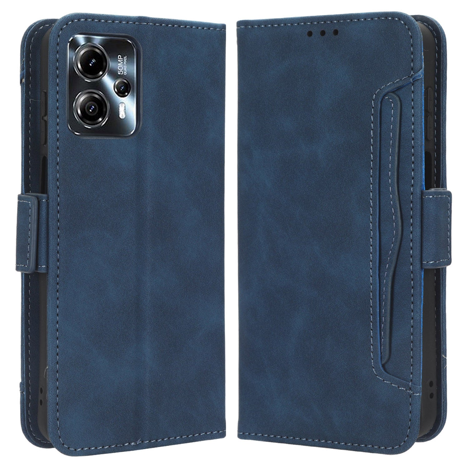 For Motorola Moto G13 4G / G23 4G PU Leather Phone Protective Cover Multiple Card Slots Anti-drop Stand Wallet Case