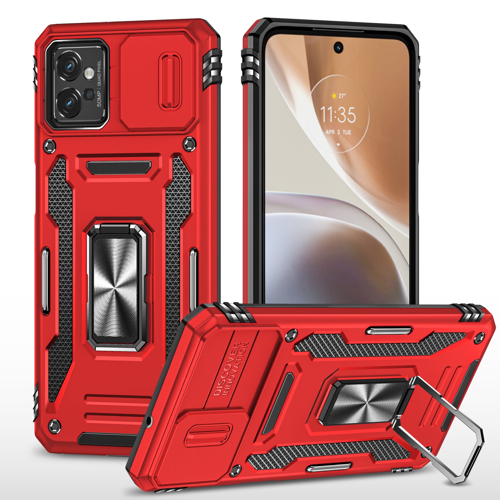 Armor Series Phone Case for Motorola Moto G32 4G , PC + TPU Protective Mobile Phone Cover Kickstand