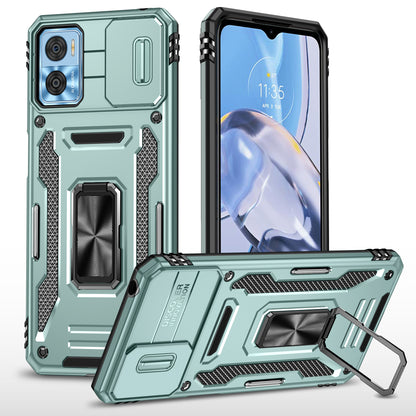 Armor Series for Motorola Moto E22i 4G / E22 4G Shockproof Phone Case Kickstand with Slide Camera Protector