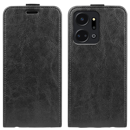 For Honor X7a 4G Crazy Horse Texture Leather Phone Case Card Slot Vertical Flip Cover