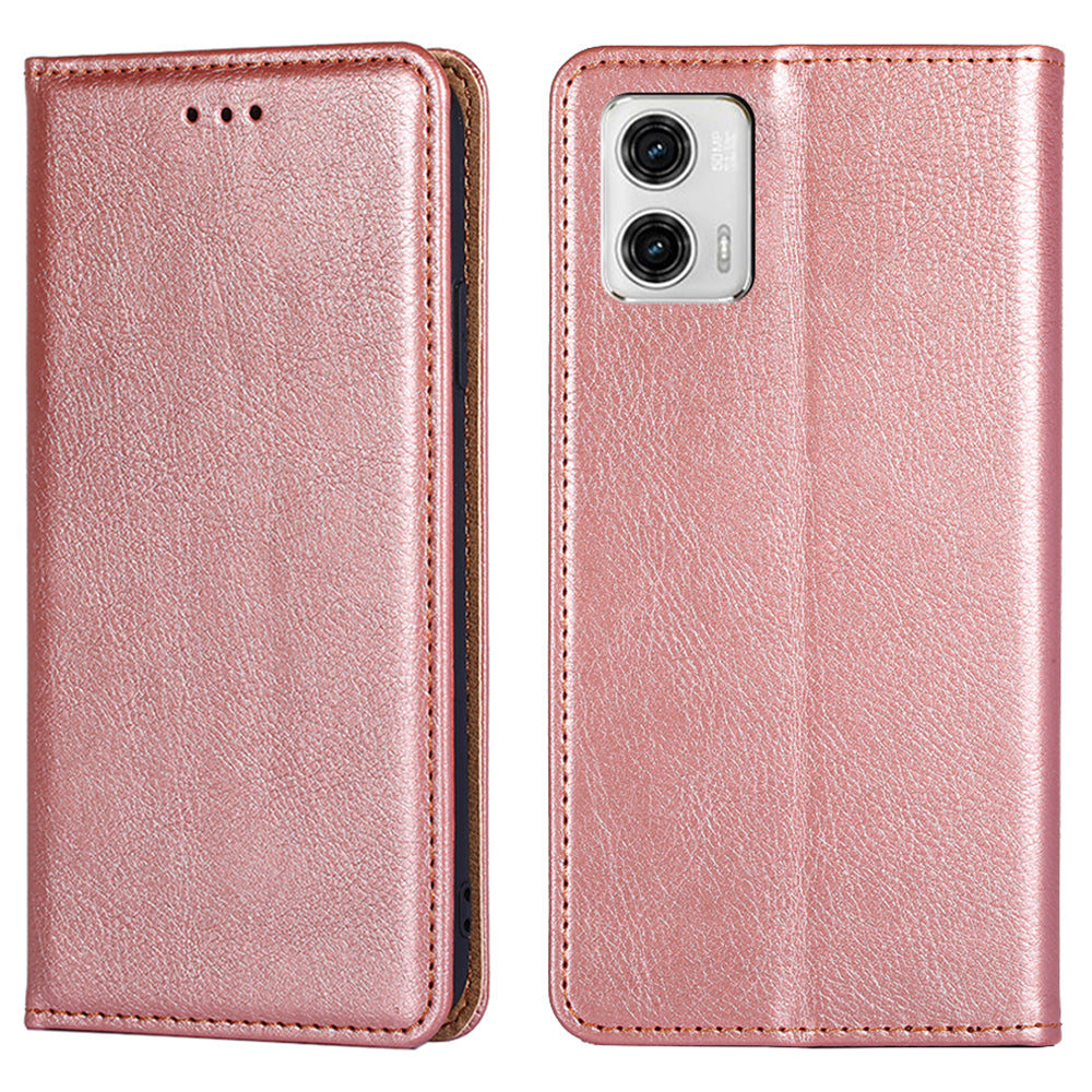 For Motorola Moto G73 5G PU Leather Wallet Phone Case Magnetic Auto-closing Stand Cover