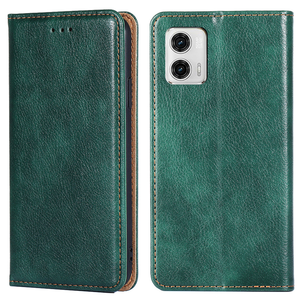 For Motorola Moto G73 5G PU Leather Wallet Phone Case Magnetic Auto-closing Stand Cover