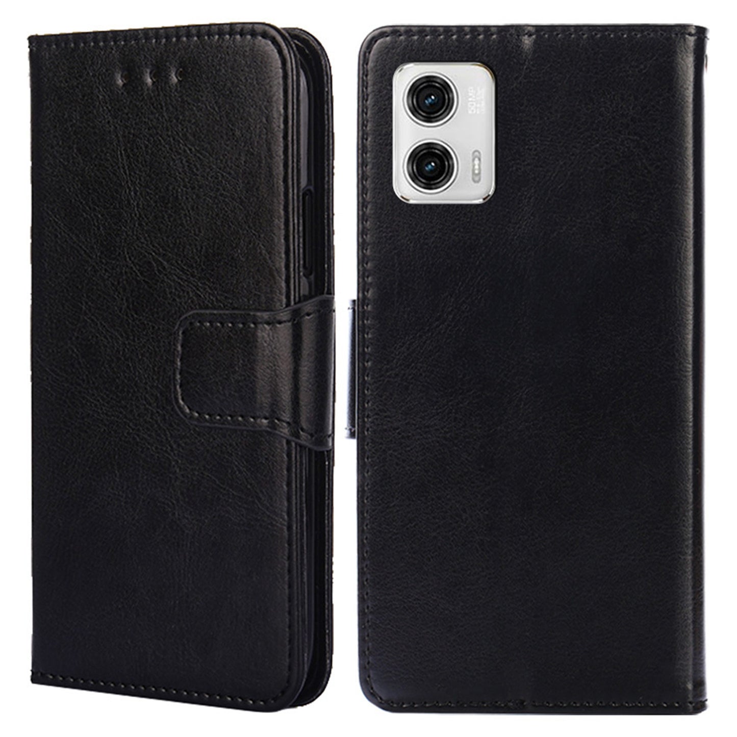 For Motorola Moto G73 5G PU Leather Phone Wallet Case Stand Protective Phone Cover