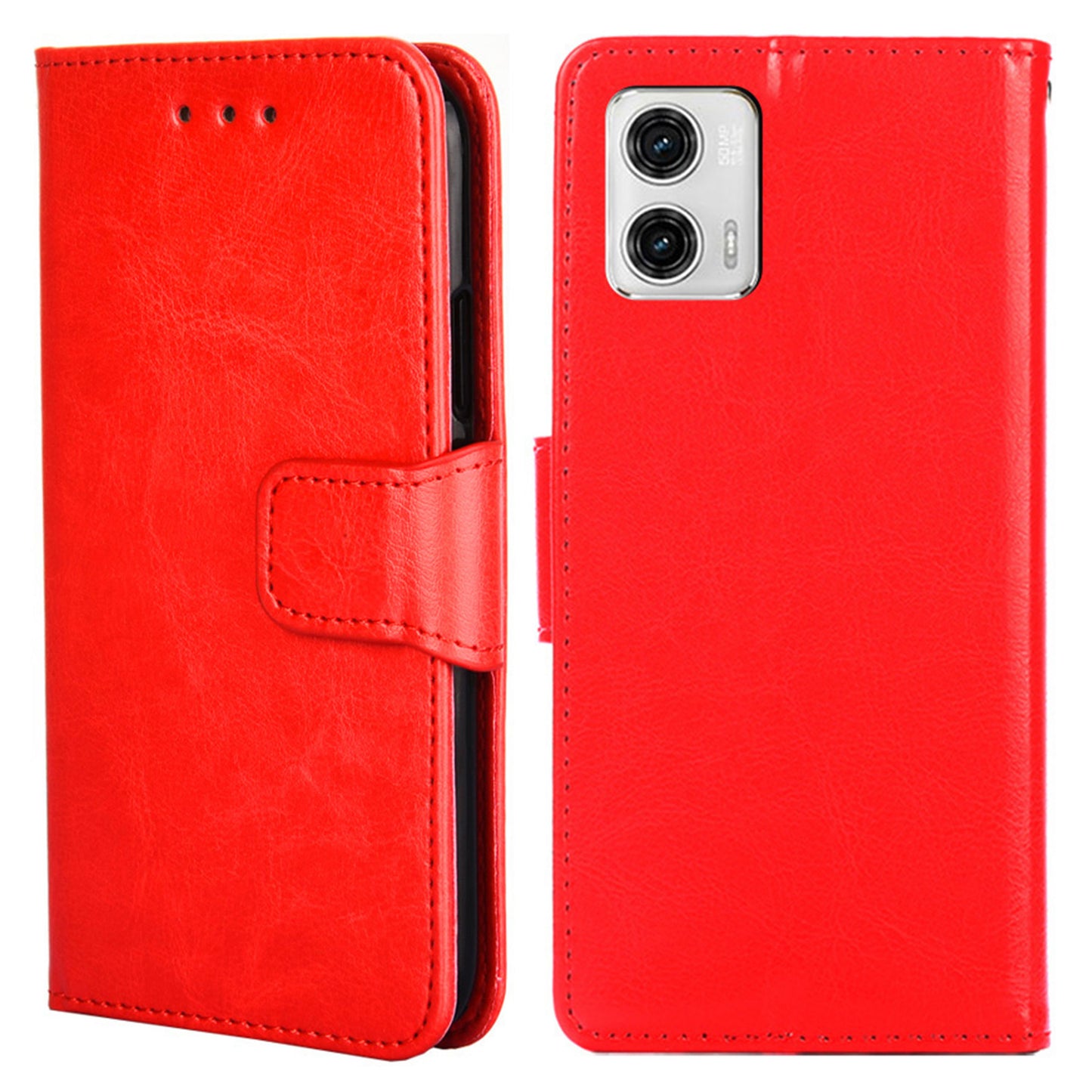 For Motorola Moto G73 5G PU Leather Phone Wallet Case Stand Protective Phone Cover