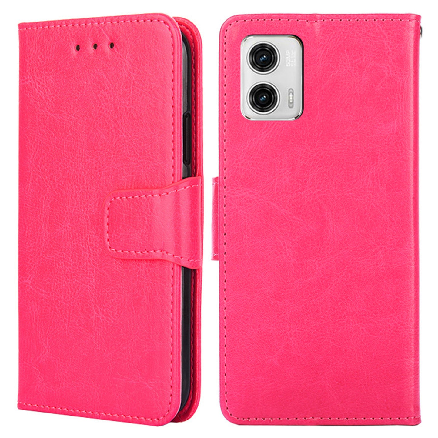 For Motorola Moto G73 5G PU Leather Phone Wallet Case Stand Protective Phone Cover