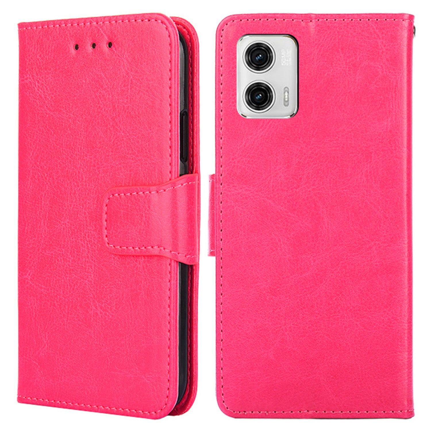 For Motorola Moto G73 5G PU Leather Phone Wallet Case Stand Protective Phone Cover