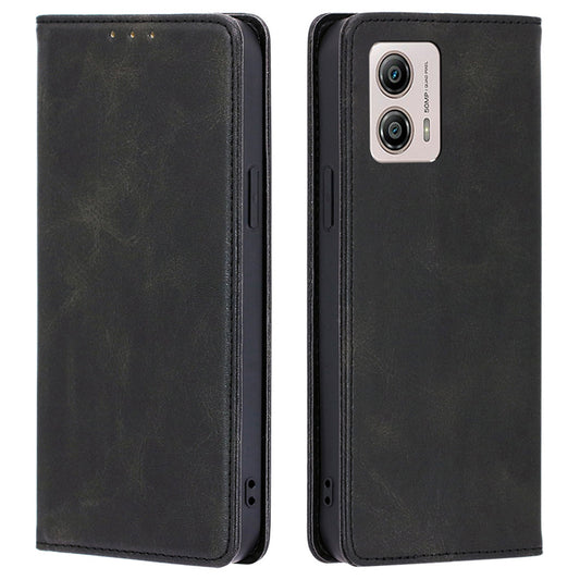 For Motorola Moto G53 5G / G13 4G / G23 4G Leather Wallet Stand Phone Case Calf Texture Magnetic Closing Anti-drop Cover