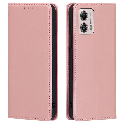 For Motorola Moto G53 5G / G13 4G / G23 4G Leather Wallet Stand Phone Case Calf Texture Magnetic Closing Anti-drop Cover