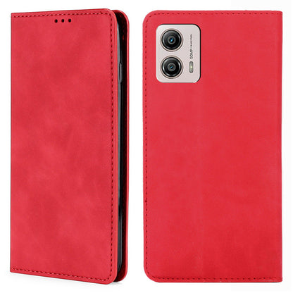 For Motorola Moto G53 5G / G13 4G / G23 4G PU Leather Flip Case with Card Holder Stand Skin-touch Phone Cover