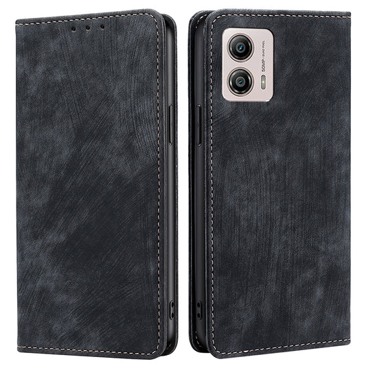 For Motorola Moto G53 5G / G13 4G / G23 4G RFID Blocking Phone Case Leather Wallet Stand Drop-proof Cover