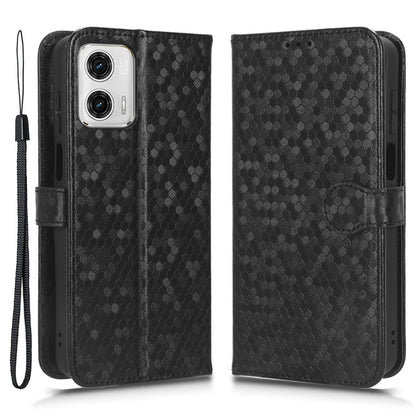 PU Leather Anti-drop Phone Cover for Motorola Moto G53 5G / G23 4G / G13 4G , Stand Dot Pattern Imprinted Wallet Phone Case