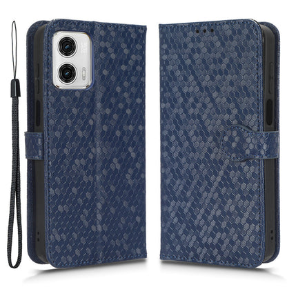 PU Leather Anti-drop Phone Cover for Motorola Moto G53 5G / G23 4G / G13 4G , Stand Dot Pattern Imprinted Wallet Phone Case