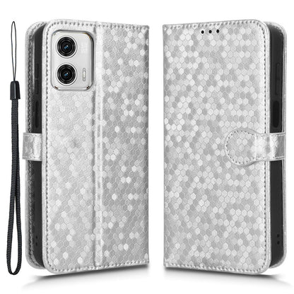 PU Leather Anti-drop Phone Cover for Motorola Moto G53 5G / G23 4G / G13 4G , Stand Dot Pattern Imprinted Wallet Phone Case