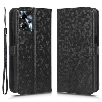 Cell Phone Cover for Motorola Moto G13 4G / G23 4G , Dot Pattern Imprinted Wallet PU Leather Phone Case