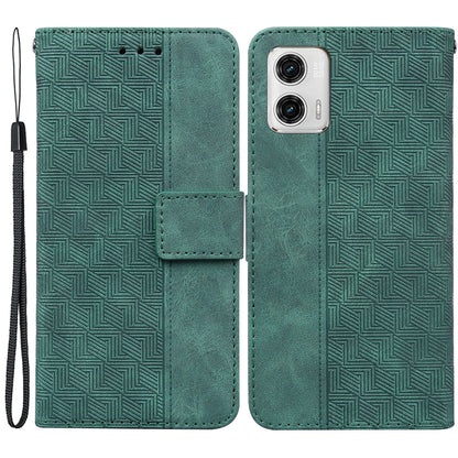 For Motorola Moto G73 5G Phone Wallet Case Stand Imprinted Leather Phone Cover