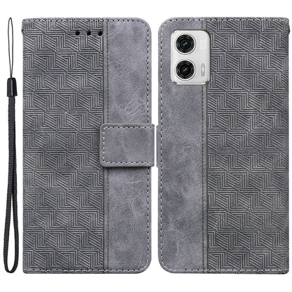 For Motorola Moto G73 5G Phone Wallet Case Stand Imprinted Leather Phone Cover