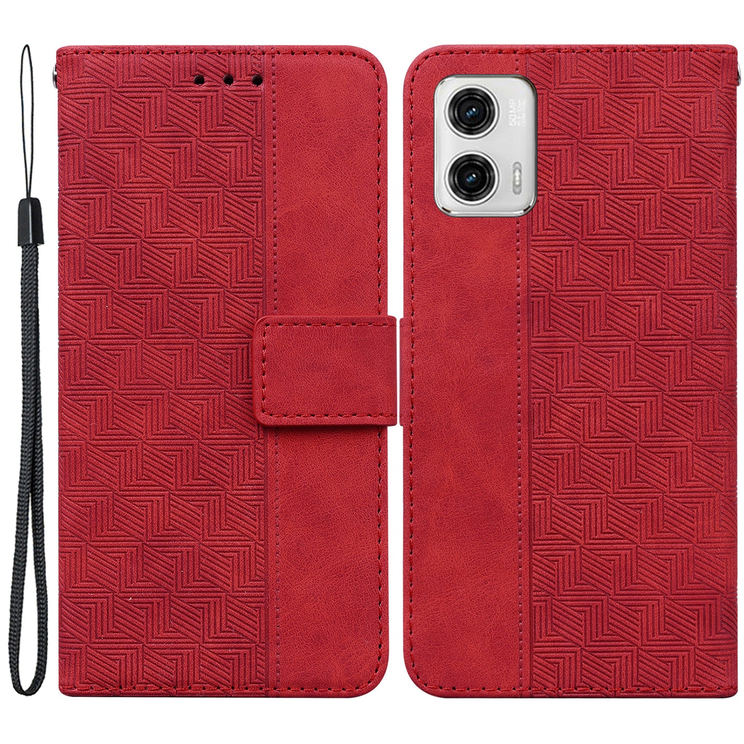 For Motorola Moto G73 5G Phone Wallet Case Stand Imprinted Leather Phone Cover