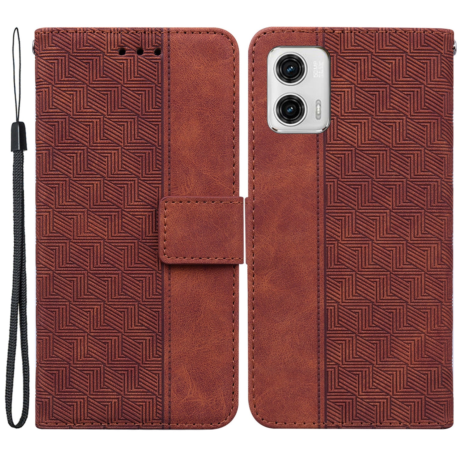 For Motorola Moto G73 5G Phone Wallet Case Stand Imprinted Leather Phone Cover