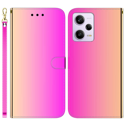 For Xiaomi Redmi Note 12 Pro 5G / Note 12 Pro Speed 5G / Poco X5 Pro 5G PU Leather Mirror-like Surface Phone Case Stand Wallet