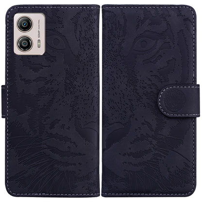 For Motorola Moto G13 4G / G23 4G / G53 5G Flip Wallet Case, Tiger Pattern Imprinted PU Leather Stand Phone Cover