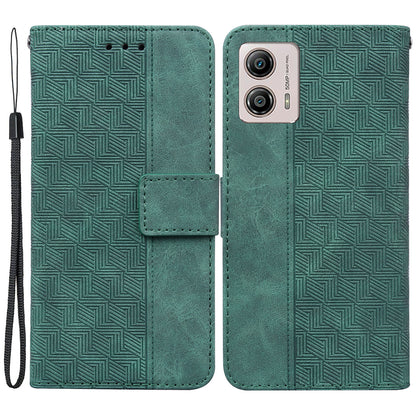 Leather Phone Case for Motorola Moto G13 4G / G23 4G / G53 5G Imprinted Wallet Stand Flip Cover