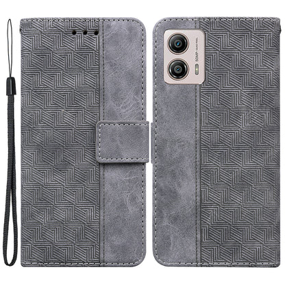 Leather Phone Case for Motorola Moto G13 4G / G23 4G / G53 5G Imprinted Wallet Stand Flip Cover