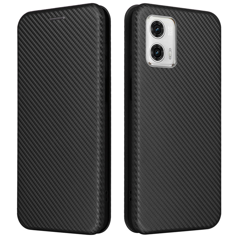 For Motorola Moto G13 4G / G23 4G / G53 5G Phone Case Card Holder Carbon Fiber Texture Leather Stand Cover