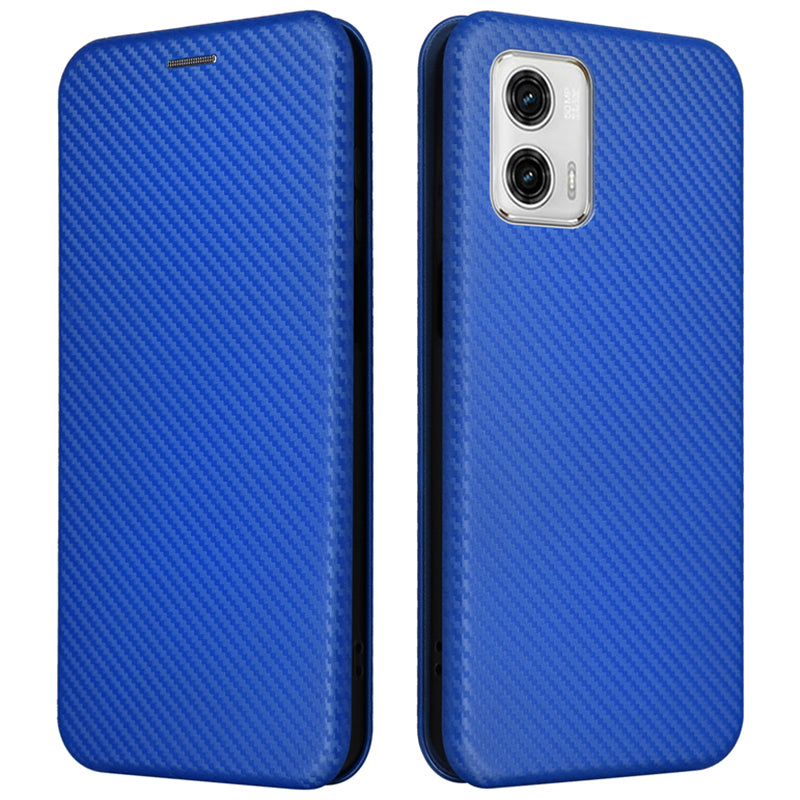 For Motorola Moto G13 4G / G23 4G / G53 5G Phone Case Card Holder Carbon Fiber Texture Leather Stand Cover