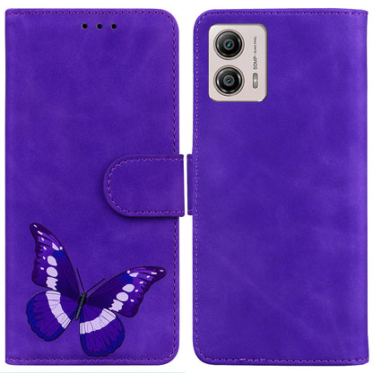 For Motorola Moto G13 4G / G23 4G / G53 5G Leather Wallet Case Butterfly Printing Phone Stand Cover