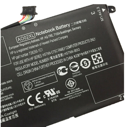 OEM 7.4V 36Wh 3995mAh A002XL Battery Repair Part for HP ElitePad 1000 G2 HSTNN-LB5O