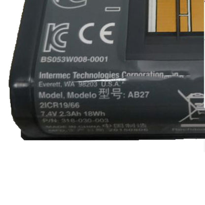 OEM 7.4V 18Wh 2.3mAh AB27 Battery Repair Part for Intermec PB21 PB22 PB31 PB32 318-030-003 318-030-002