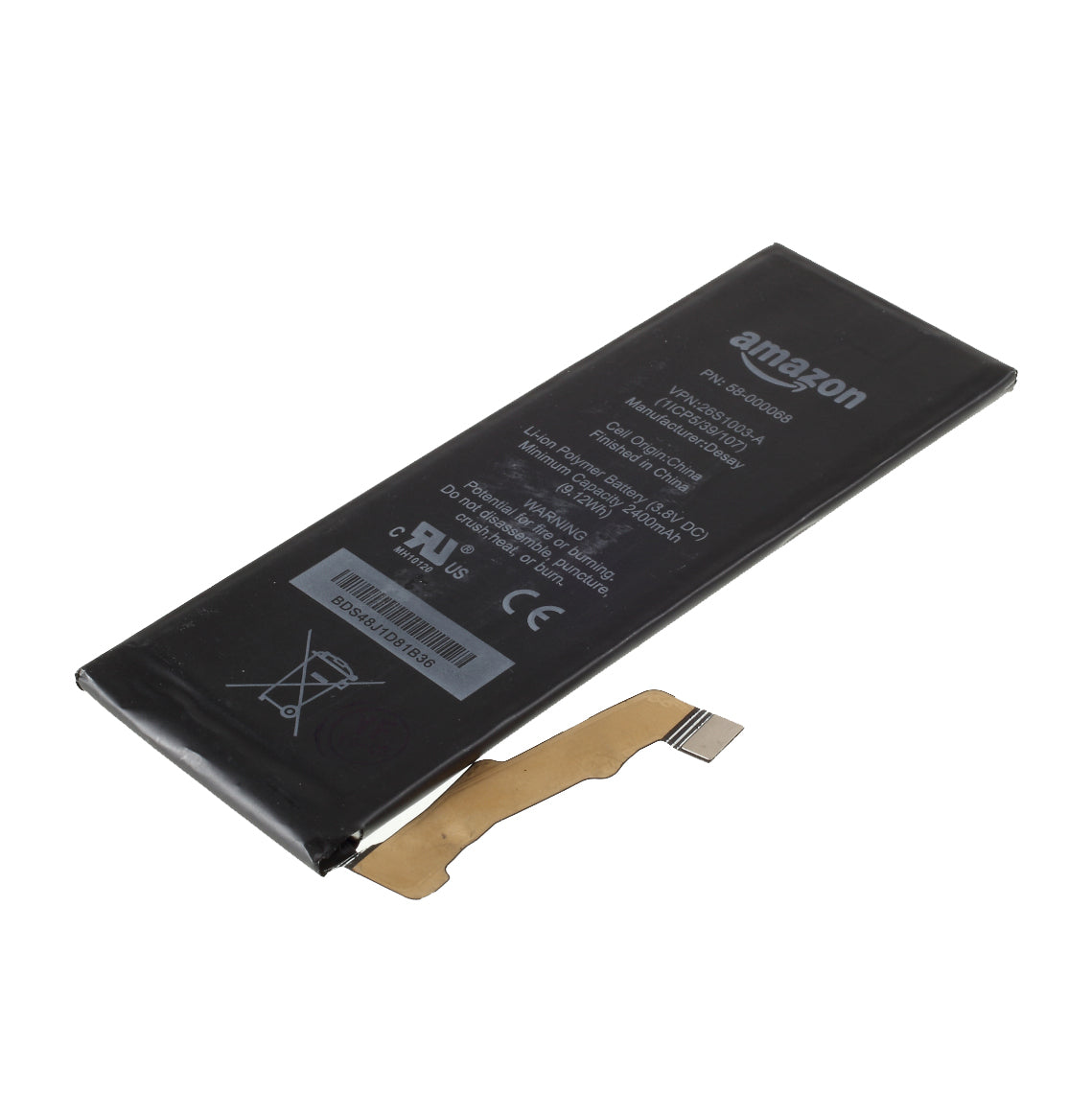 Assembly 3.8V 2400mAh 9.122Wh Battery Replacement for Amazon SD4930UR SD4930 S12-M1-C 26S1003-A