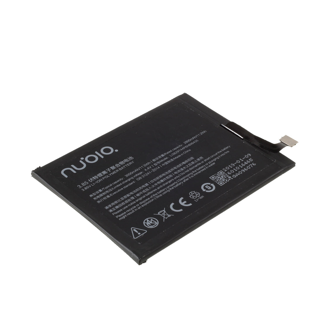 Assembly 3.85V 3000mAh 11.5Wh Battery Replacement for ZTE Nubia M2 Lite