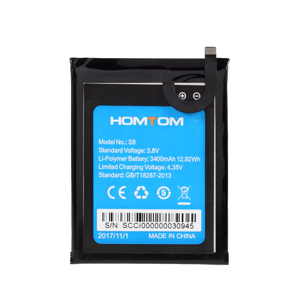3.8V 3400mAh Battery Replacement for Homtom S8