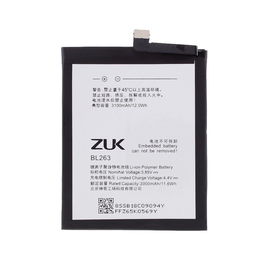 3.85V 3000mAh Battery Replacement (Encode: BL263) for Lenovo ZUK Z2 Pro