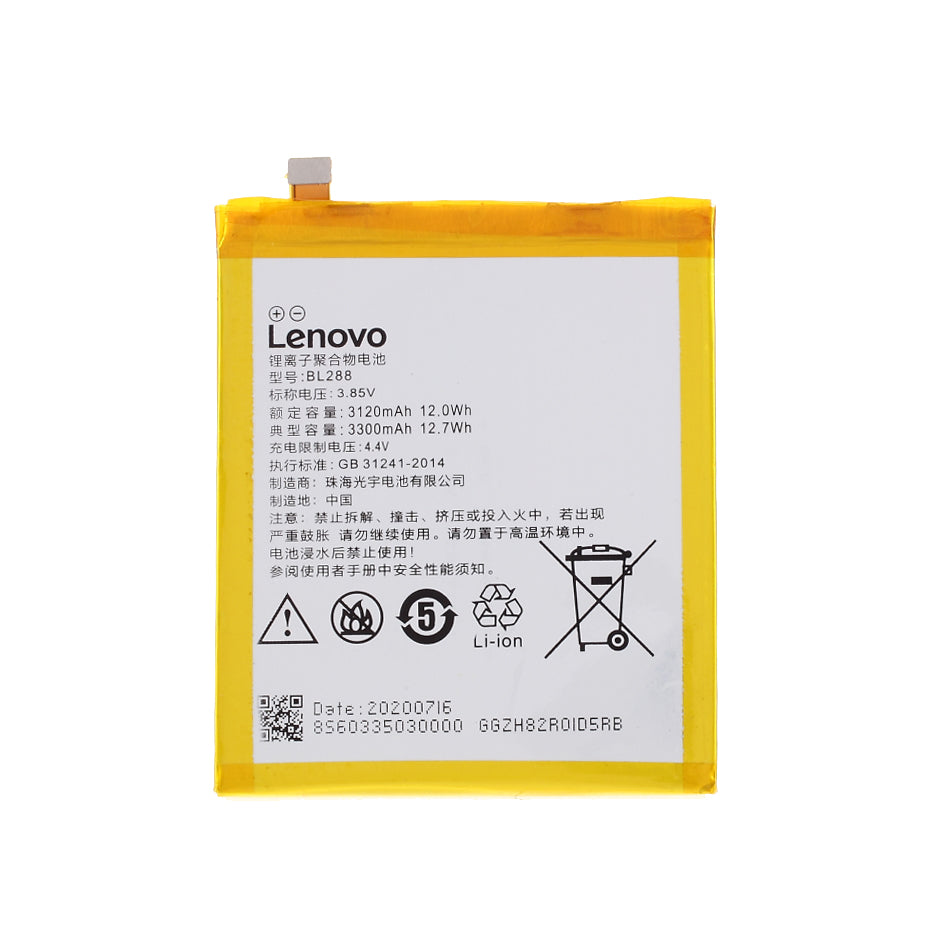 3.82V 3120mAh Battery Replacement (Encode: BL288) for Lenovo Z5 L78011/L78012