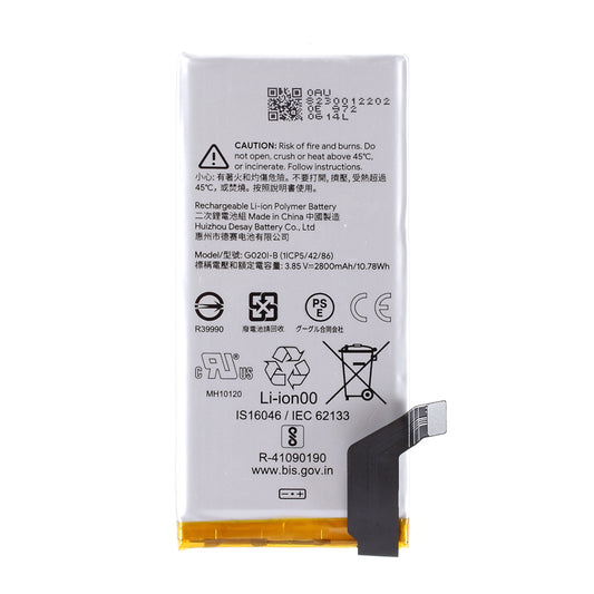 3.85V 2800mAh Battery Replacement (Encode: G020I-B) (without Logo) for Google Pixel 4