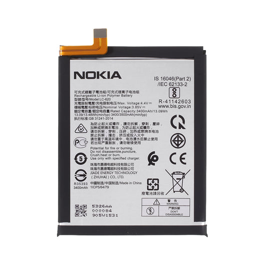 3.85V 3400mAh Battery Replacement (Encode: LC-620) for Nokia 6.2/7.2