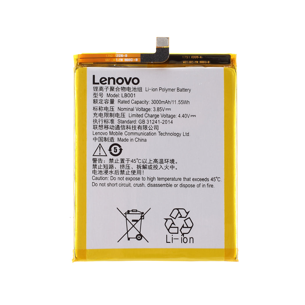 3.80V 3000mAh Battery Replacement (Encode: LB001) for Lenovo K320T