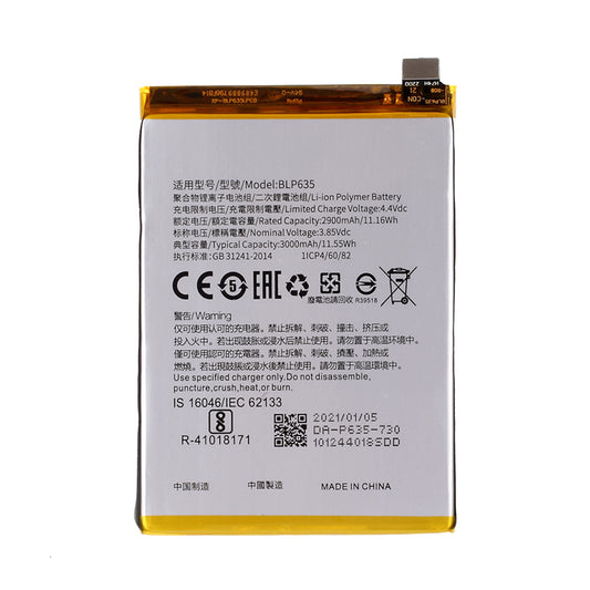 3.85V 2900mAh Battery Replacement (Encode: BLP635) [Without Logo] for OPPO R11