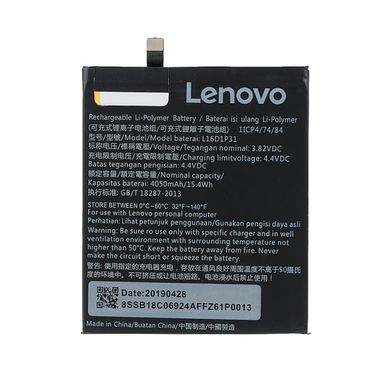 Quality 3.85V 4050mAh Battery Replace Part (Encode: L16D1P31) for Lenovo Phab2 Pro