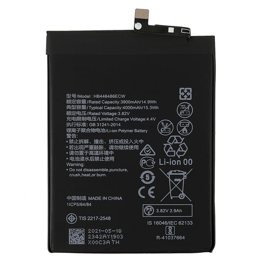 3.82V 3900mAh Battery Replacement (Encode: HB446486ECW) (without Logo) for Huawei nova 5i/Y9 Prime 2019/P Smart Z/Honor 9X/Honor 9X Premium