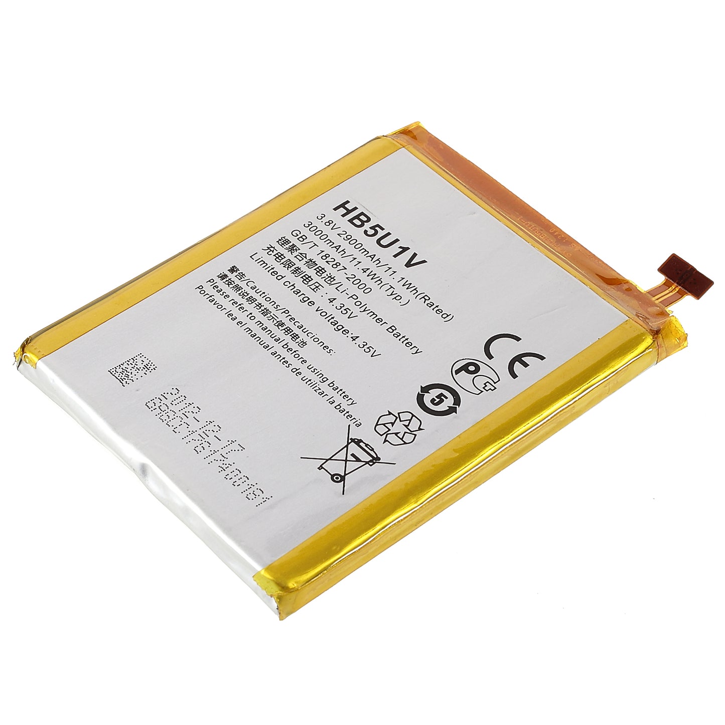 3.82V 2900mAh Battery Replacement (Encode: HB5U1V) (without Logo) for Huawei Ascend D2